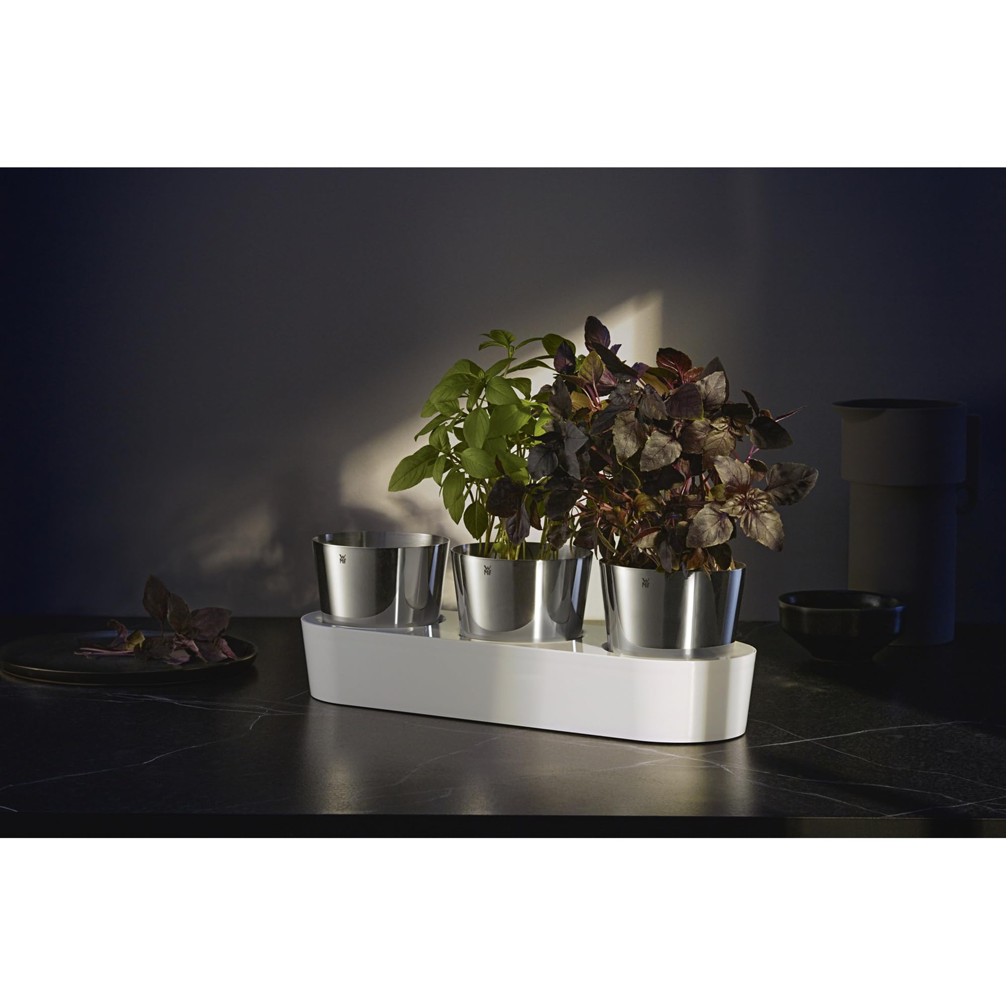 WMF Gourmet Self-Watering Herb Pot - 3-Piece Stainless Steel Garden