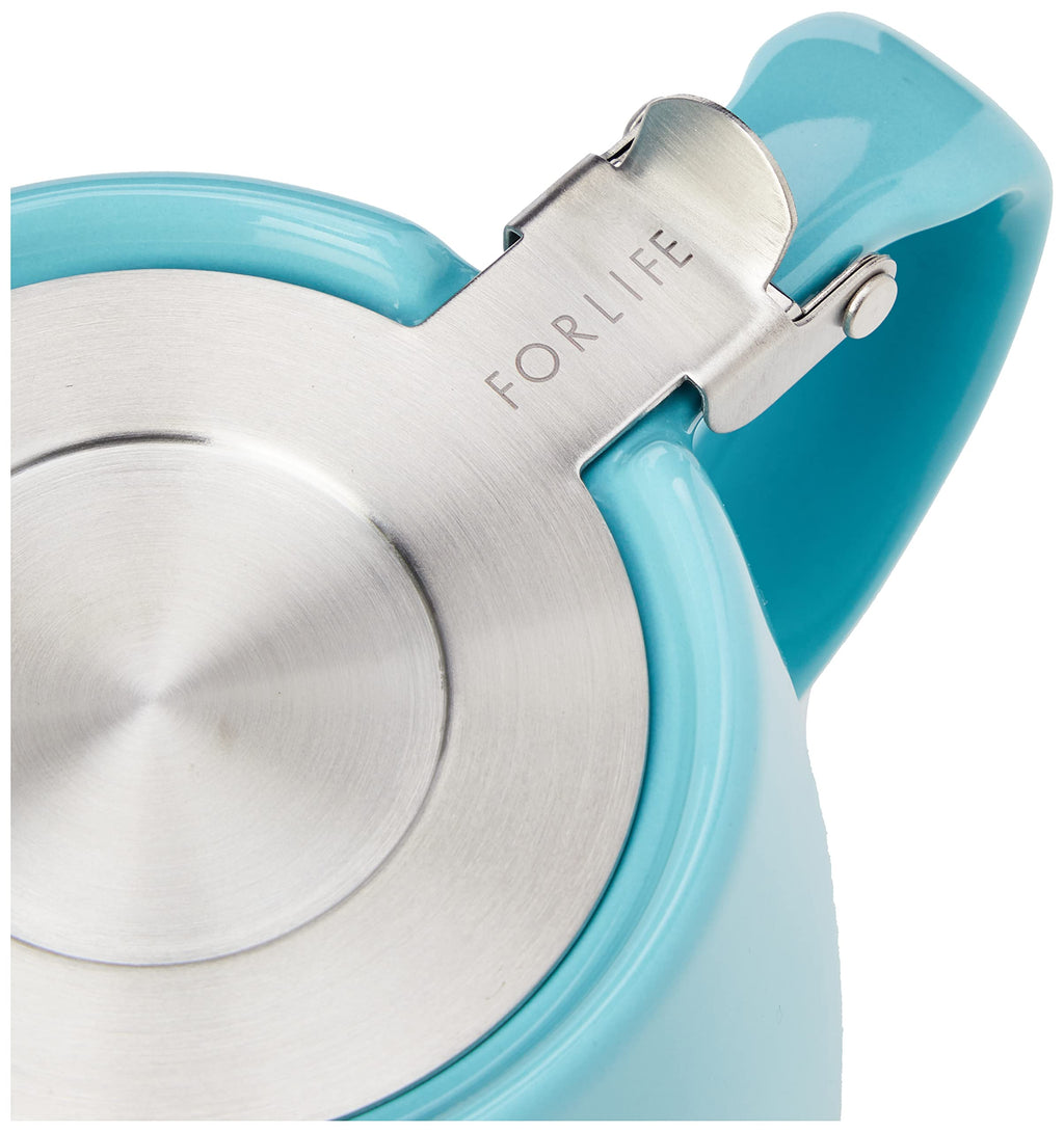 Forlife Stump Ceramic Teapot with Infuser, 530 mL – Turquoise
