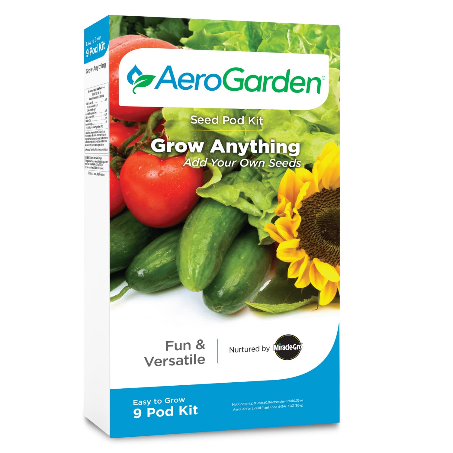 AeroGarden Grow Anything Seed Pod Kit – 9-Pod Hydroponic Supply Set