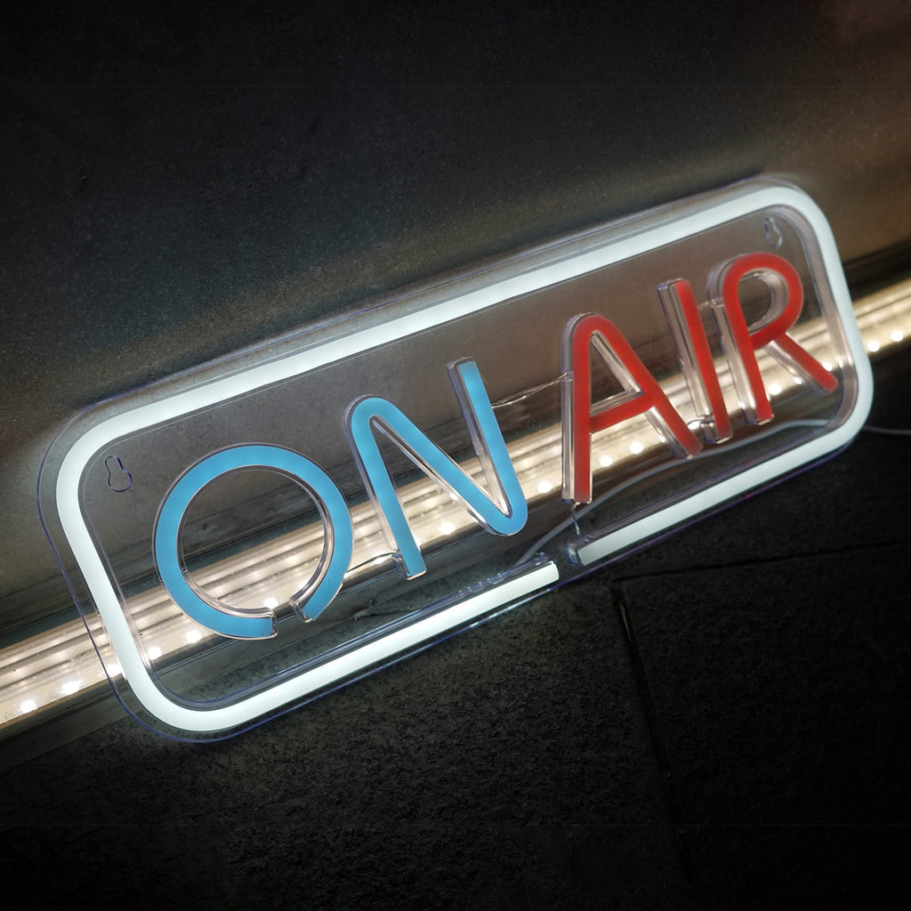 ON AIR Neon Sign – LED Studio Live Light for Gamers & Streamers
