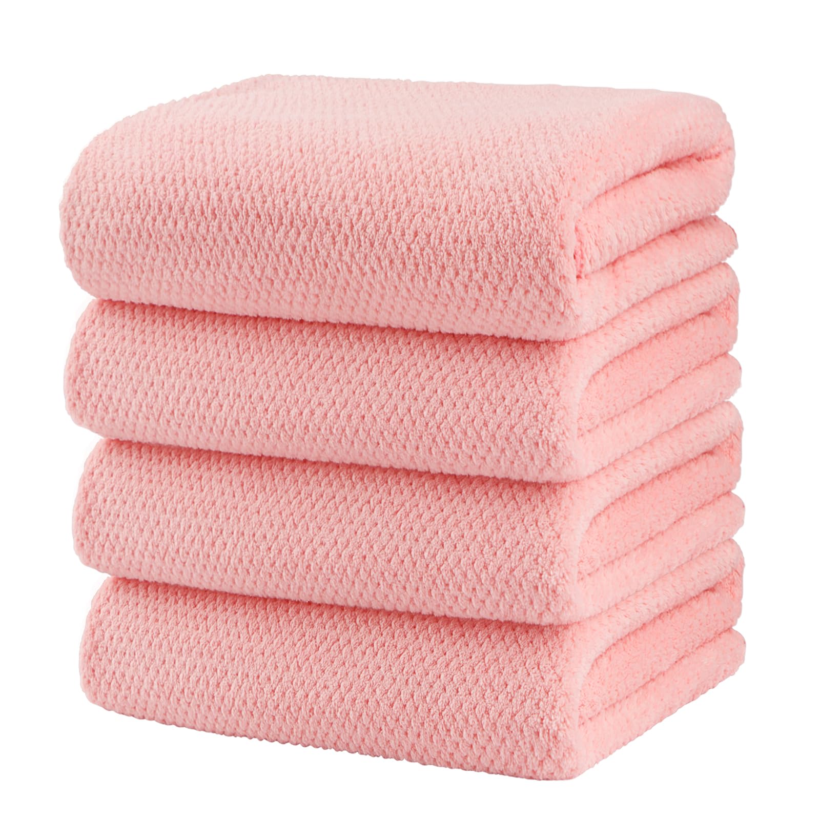 HOMEXCEL Microfiber Bath Towel Set – 4 Pack Ultra Soft Quick Dry Towels