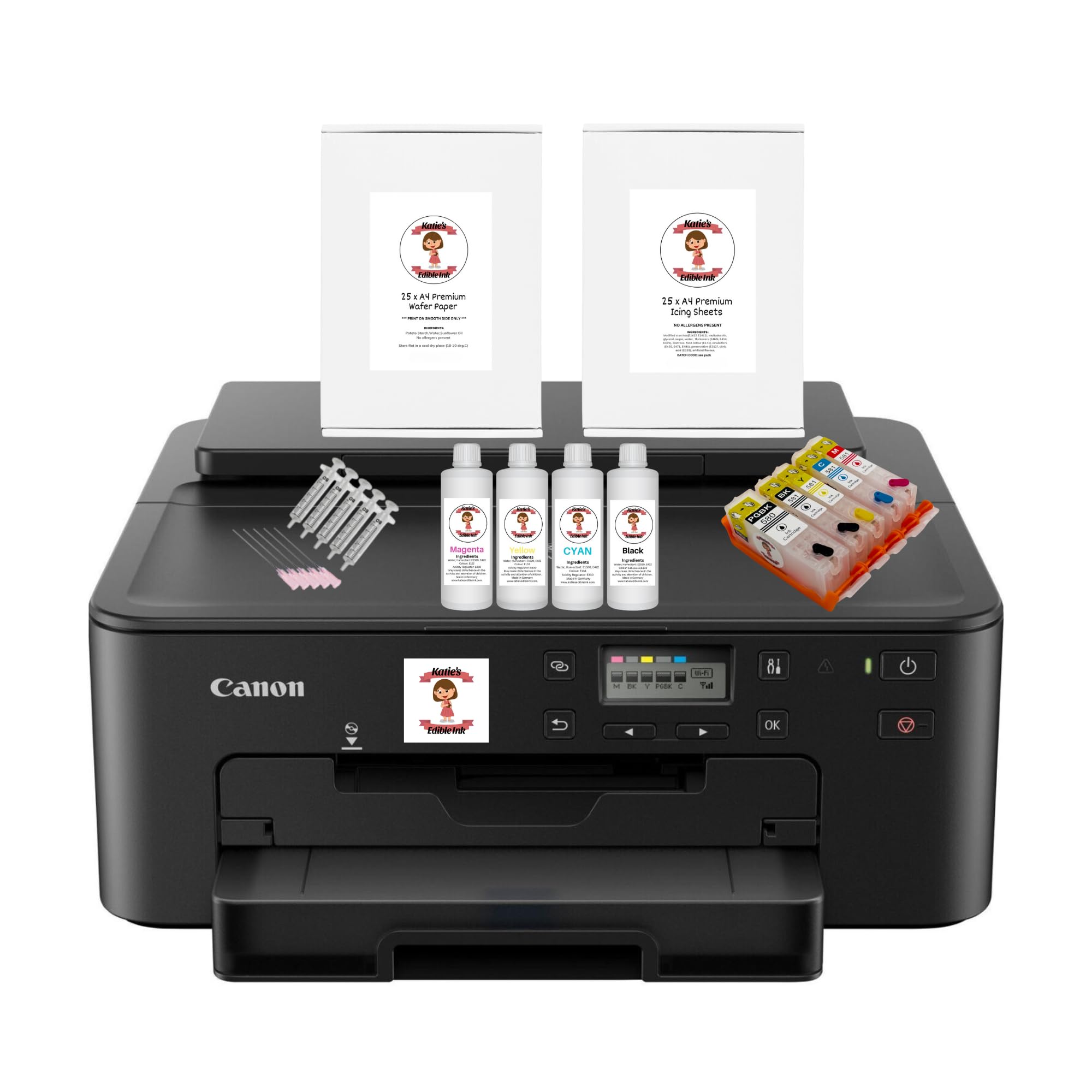 Katie's Edible Ink Canon TS705A Printer Kit with Icing Sheets