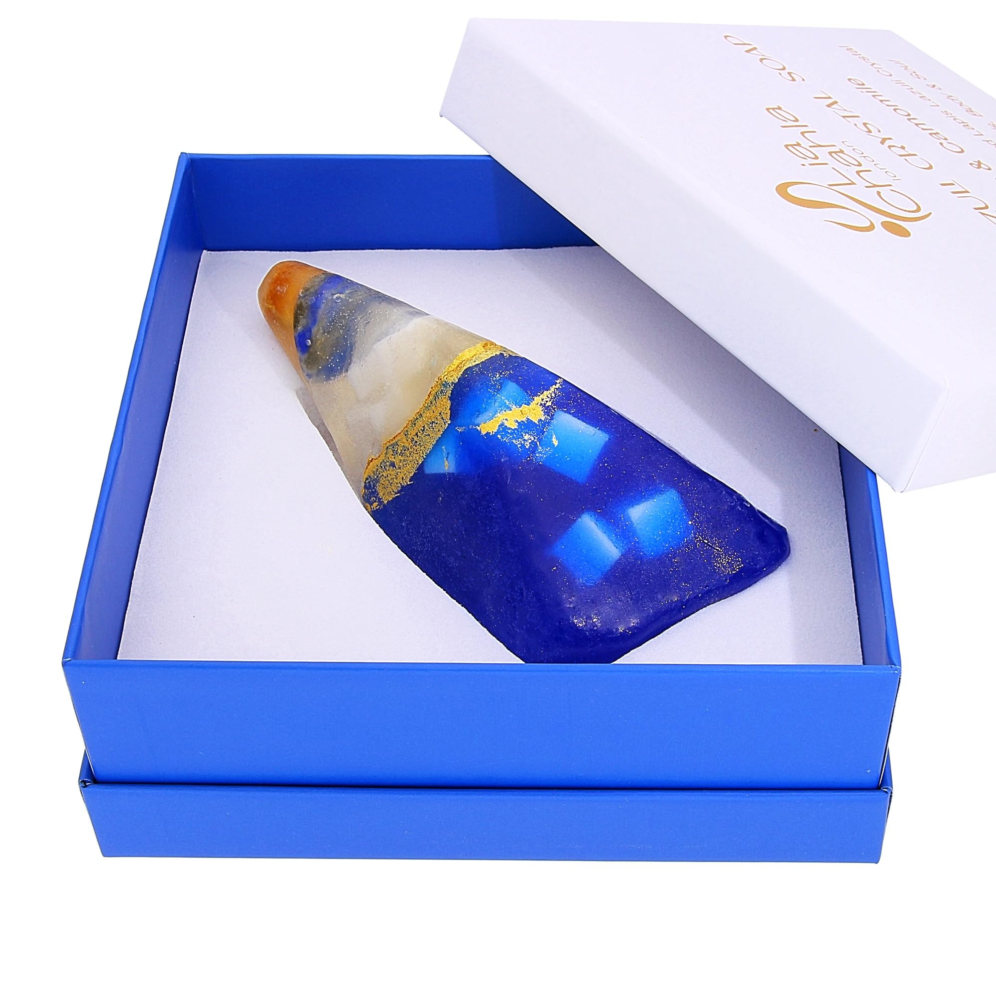 Jolof Store Lapis Lazuli Crystal Soap – Gardenia Scented Vegan Bar