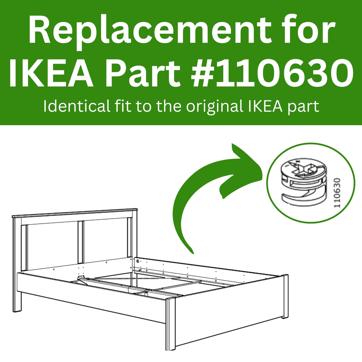 Spare Hardware Parts Cam Lock Nut 12MM | Replacement for IKEA Part # 110630 | Pack of 10 - image 2