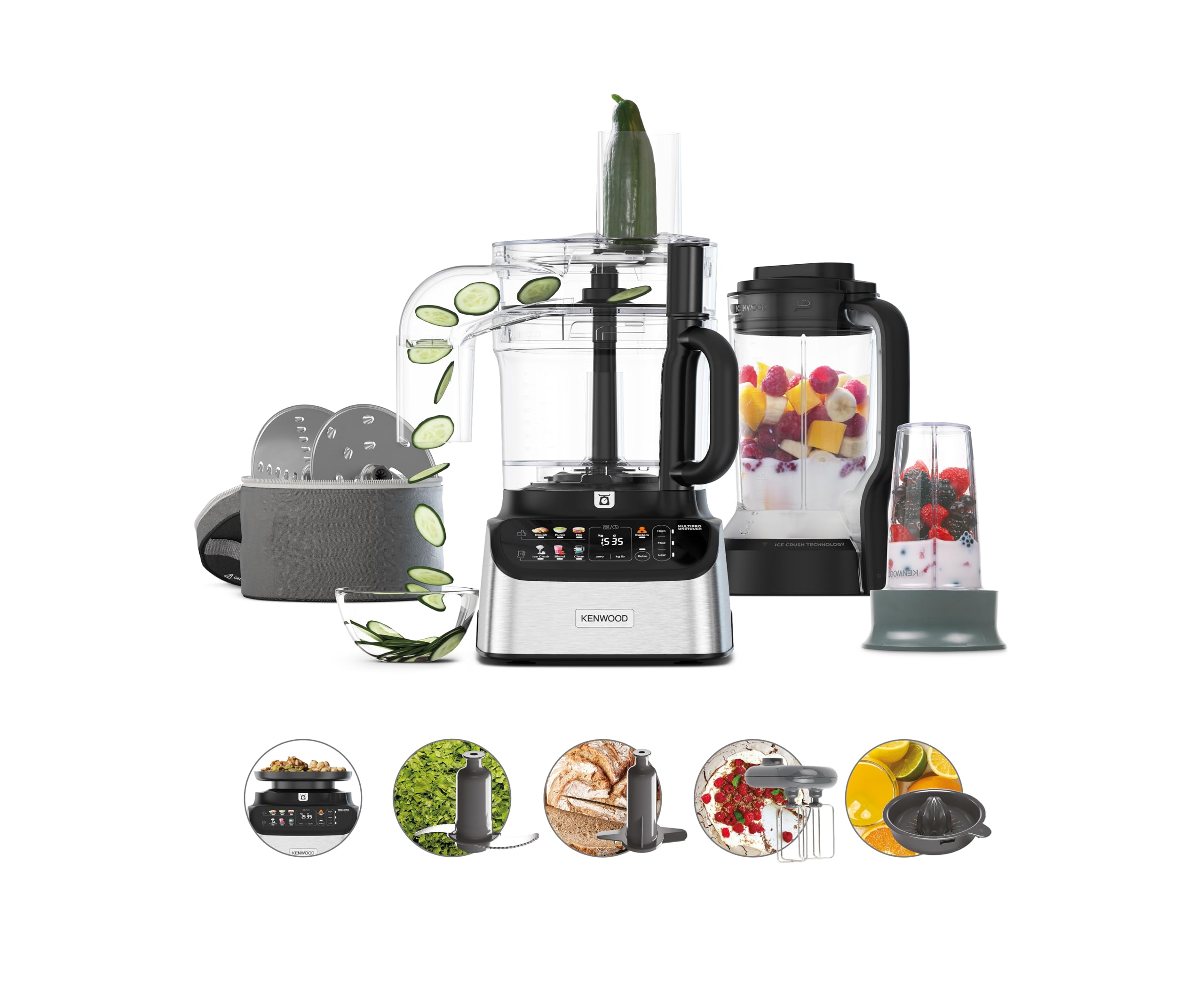 Kenwood MultiPro OneTouch Food Processor & Blender with Scale, 1000W