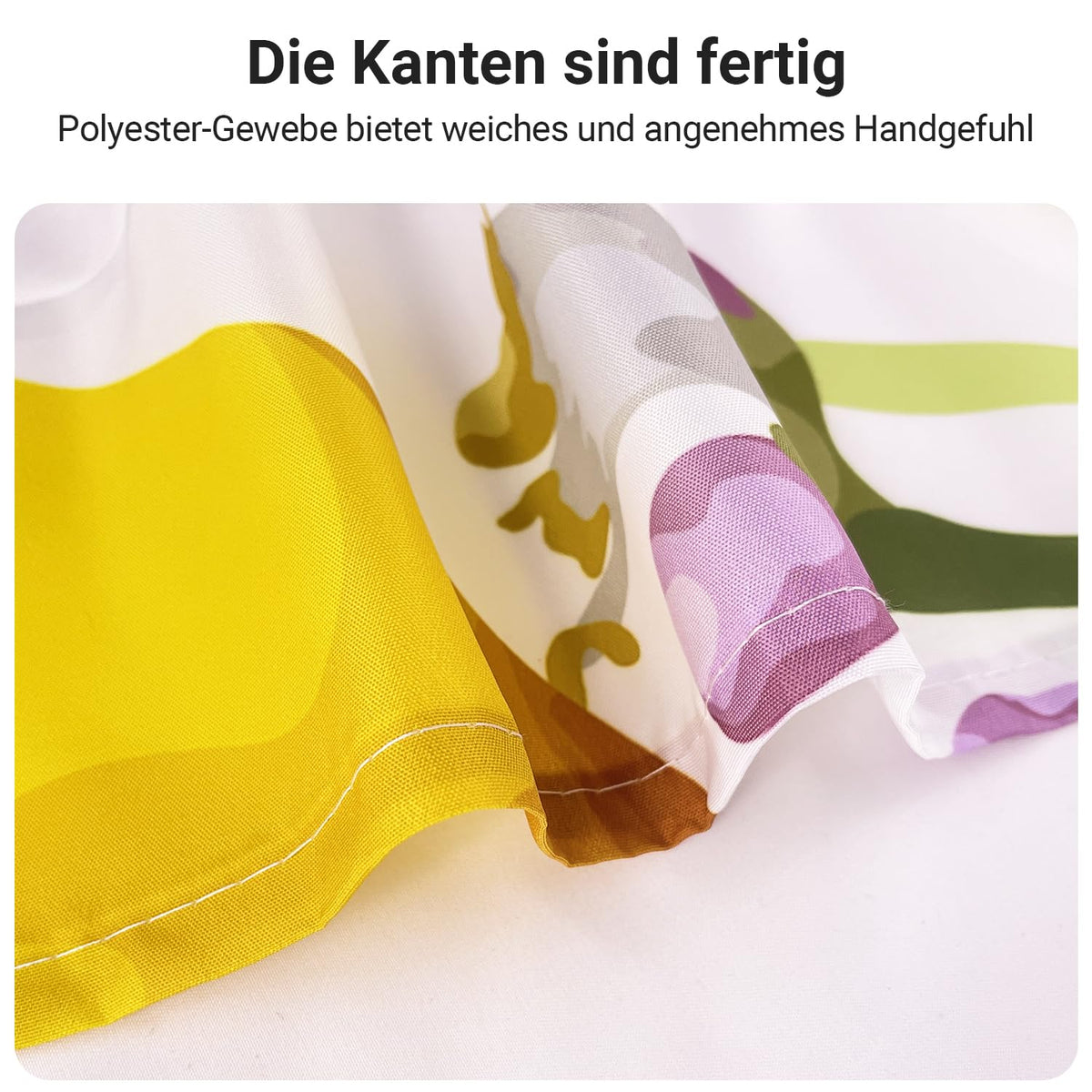 Lerores Shower Curtain, 100 x 200 cm, Lemon Leaf, Weighted Hem, Anti-Mould, Water-Repellent - image 5