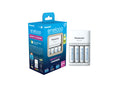 eneloop SmartPlus Battery Charger | 4 AA Rechargeable Batteries Included
