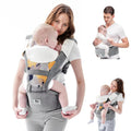 Bellababy 6-in-1 Ergonomic Baby Carrier with Hip Seat - Grey