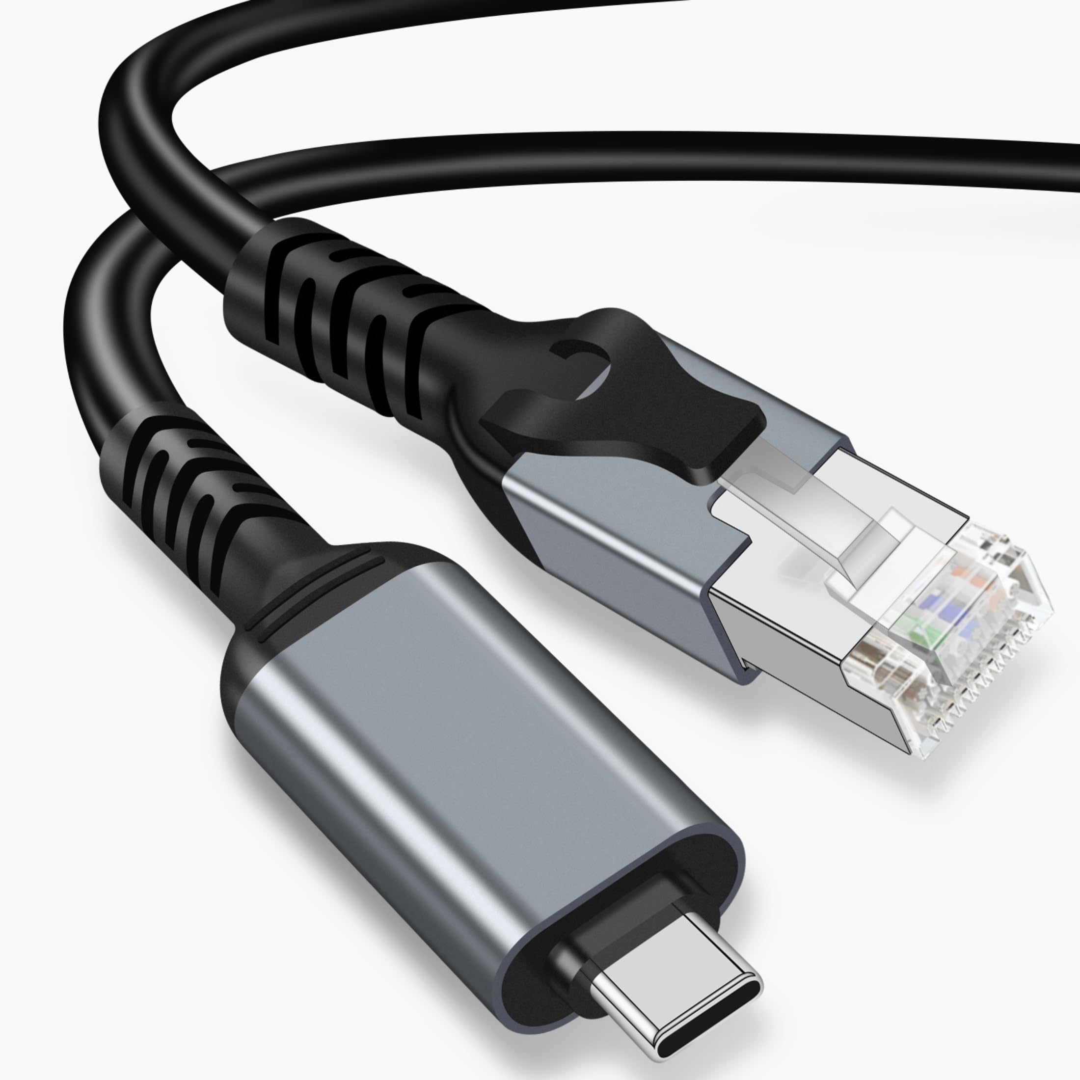 Muchfox USB C to Ethernet Cable 1M | Gigabit RJ45 LAN Network Adapter
