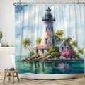 Watercolor Blue Ocean Shower Curtain | 180x180cm Washable Polyester