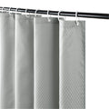 Furlinic Grey Shower Curtain – Mould Resistant Weighted Polyester