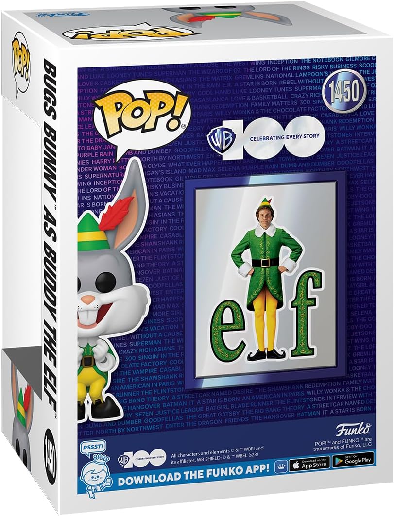 Funko Pop! Movies: WB100 Bugs Bunny as Buddy Vinyl Figure – 3.75"