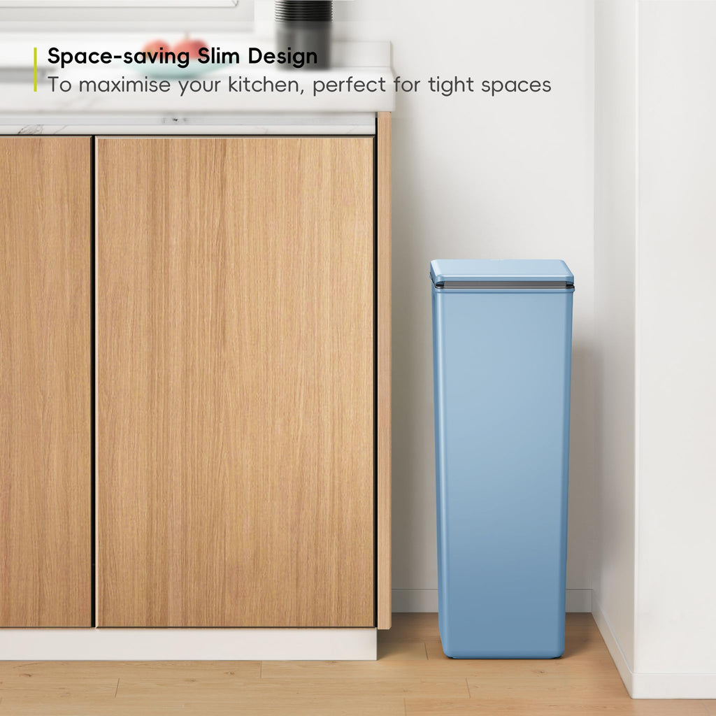EKO Morandi Touch Recycling Bin – 30L Modular Kitchen Waste Bin, Blue