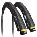 Fincci 700x23c Road Bike Tyres - Pair Foldable Slick Tires with 60 TPI