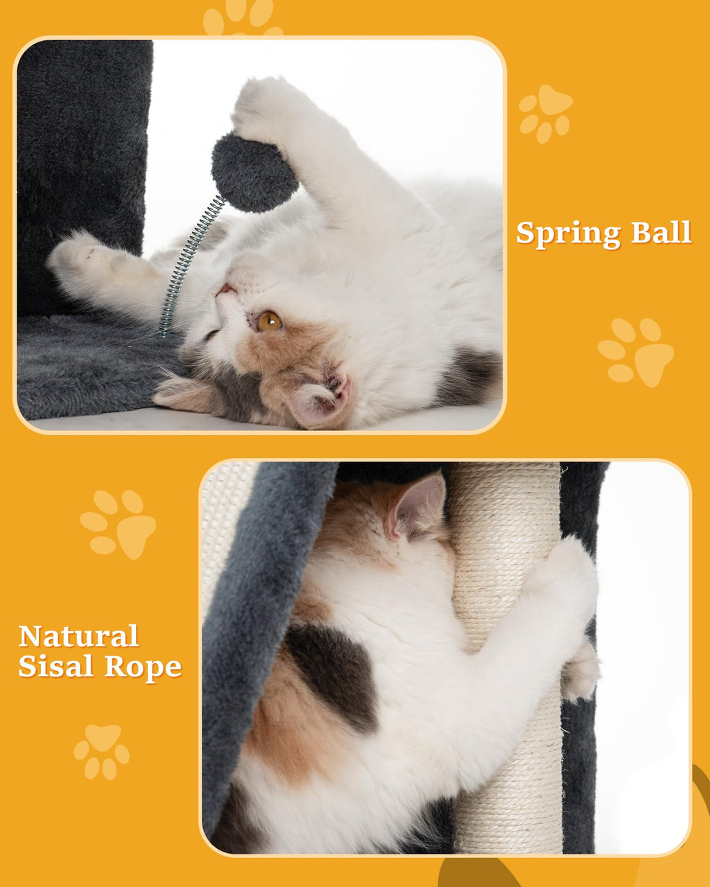 Aechonow Cat Tree Tower for Large Cats | XL Perch & Condo - Dark Gray