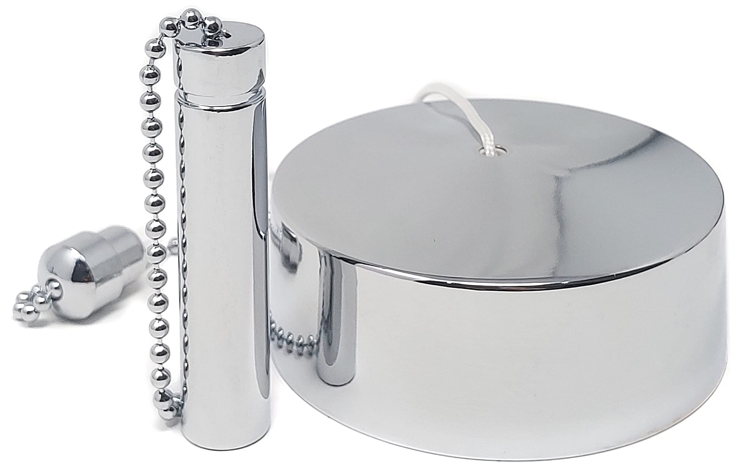 CubeTECH Chrome Round Bathroom Light Pull Cord and Fitting Kit
