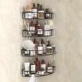 Orimade Corner Shower Caddy – 4 Pack Stainless Steel Shelf in Black
