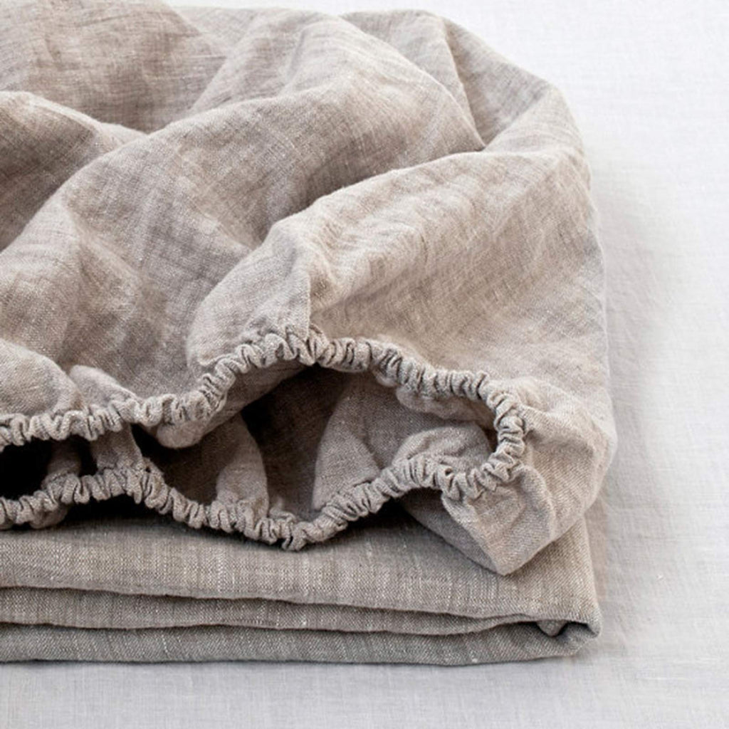 Simple&Opulence 100% Pure Linen Fitted Sheet | 35cm Deep Pocket - King