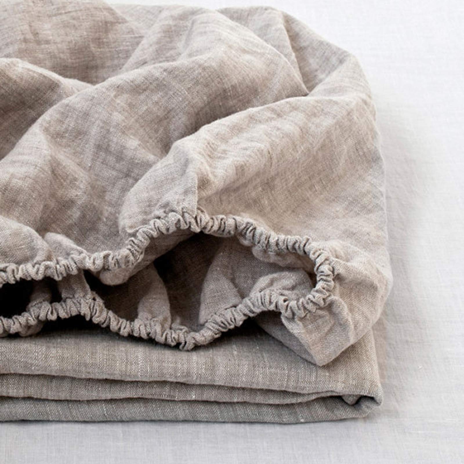 Simple&Opulence 100% Pure Linen Fitted Sheet | 35cm Deep Pocket - King