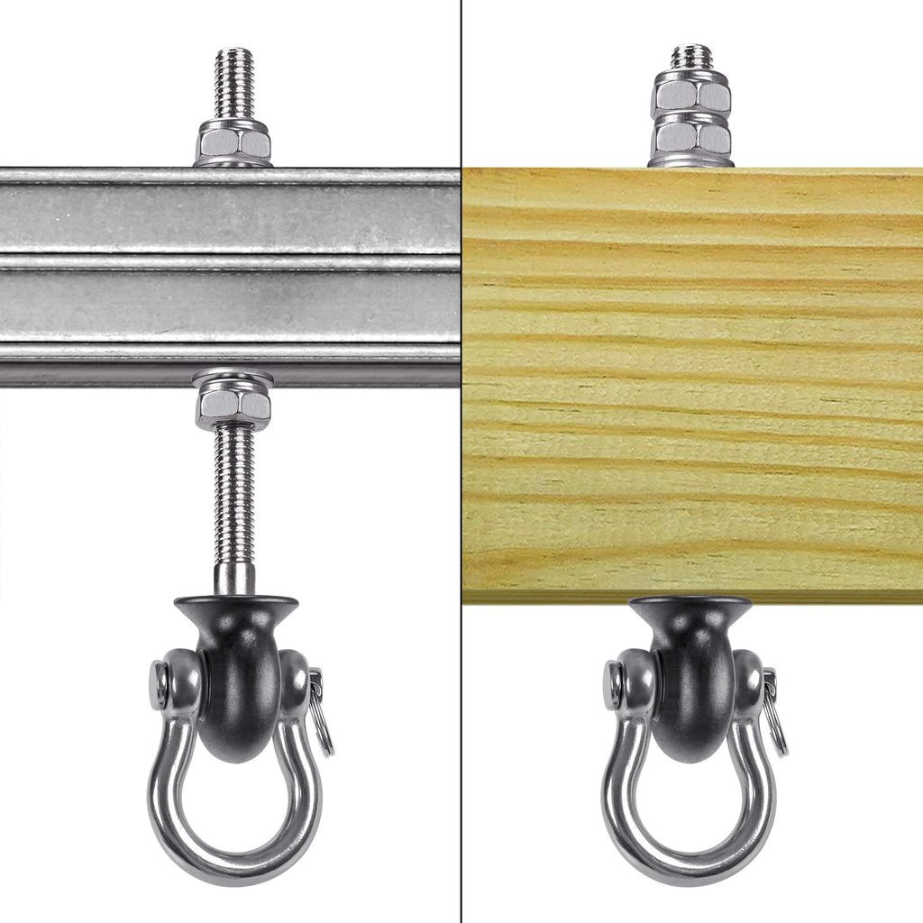 Dolibest 6-Pack Heavy Duty Swing Hangers | 304 Stainless Steel Swivel Hooks