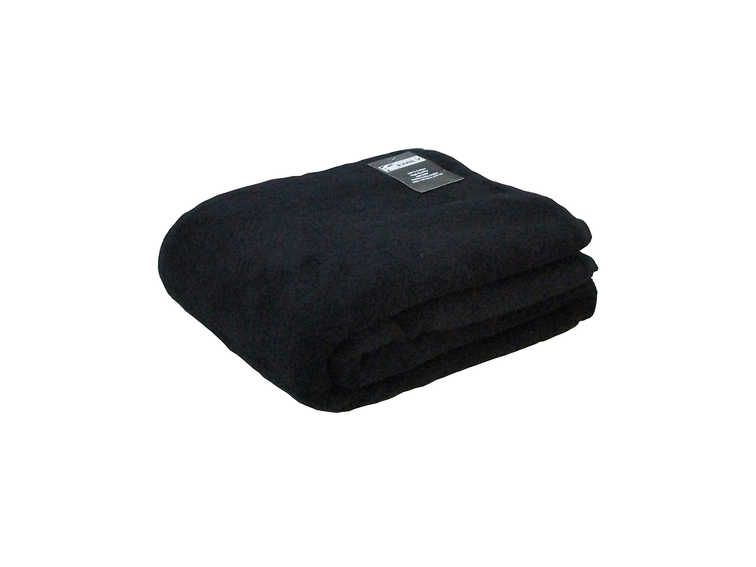 The House Of Emily Extra Large 100% Cotton Bath Sheet - 600GSM Black