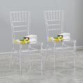 BOOSDEN Clear Acrylic Chiavari Chairs – 2 Pack Stackable Dining Chairs