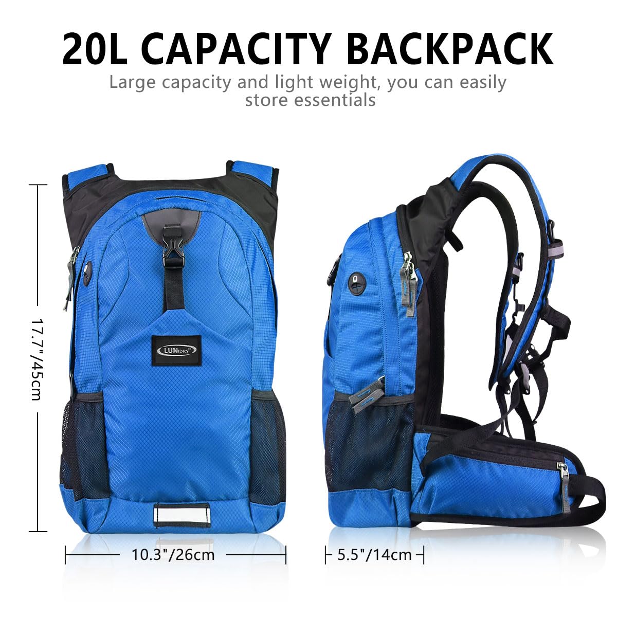 Lunidry Insulated Hydration Backpack | 2L Leak-Proof Water Bladder Daypack