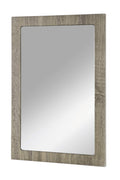 HAKU Möbel Modern Wall Mirror - Dark Oak MDF Decor - 40 x 60 cm