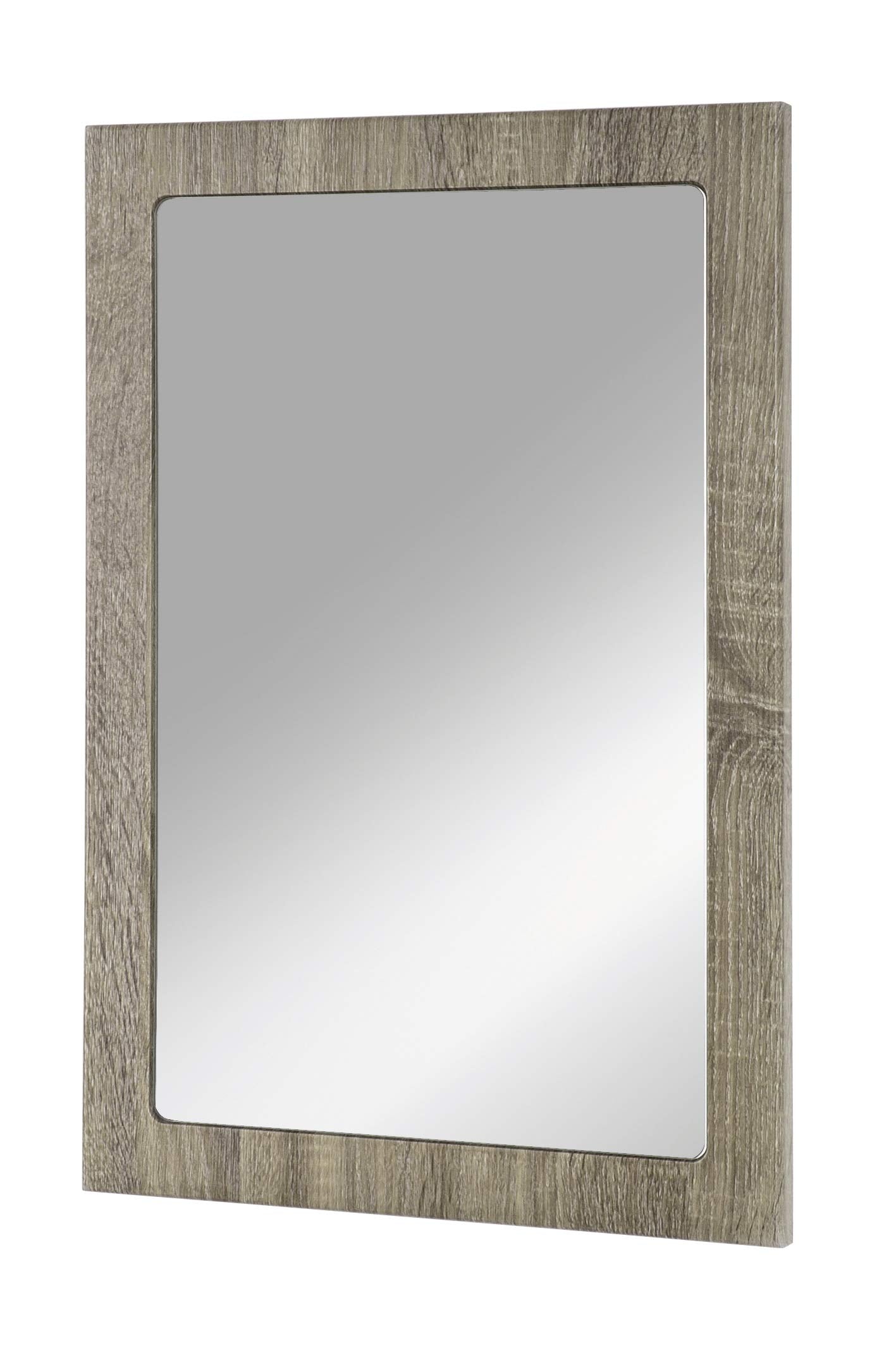 HAKU Möbel Modern Wall Mirror - Dark Oak MDF Decor - 40 x 60 cm