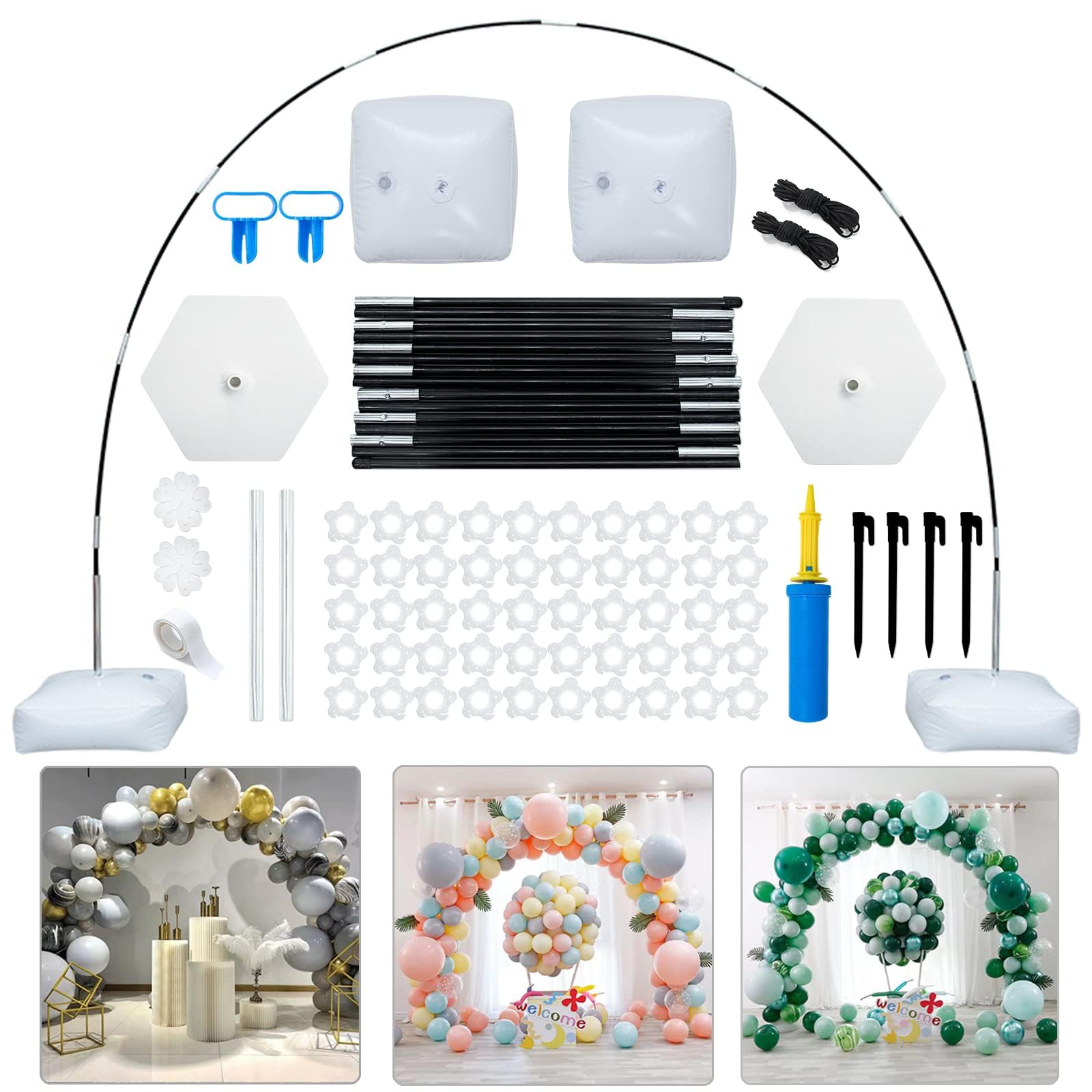 Balloon Arch Stand Kit – Adjustable 10x9FT Frame with Base