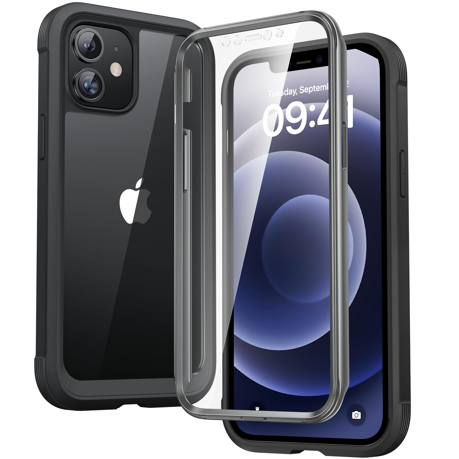 Diaclara iPhone 12/12 Pro Case – Full Body Rugged Shockproof Cover
