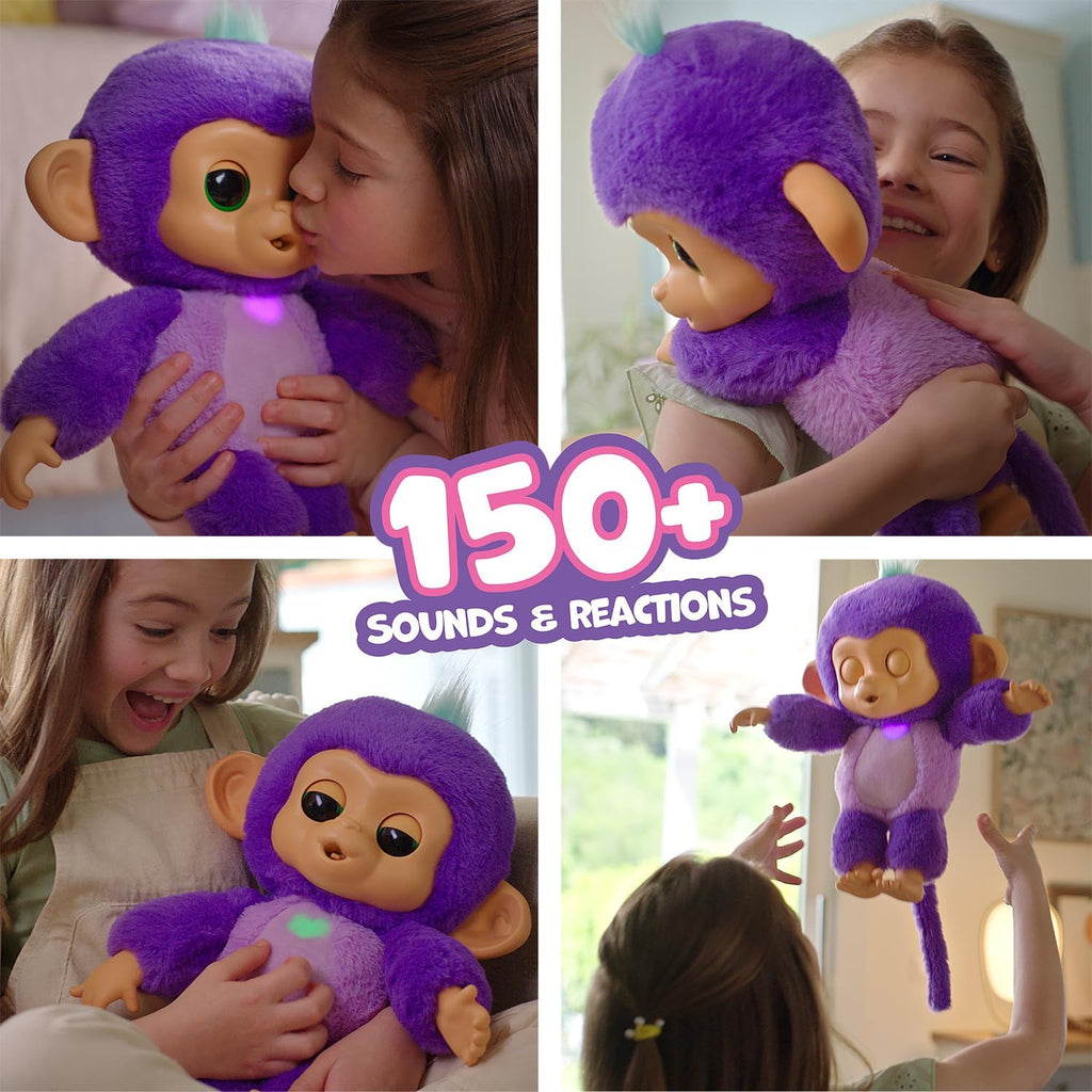 Fingerlings Care ‘n’ Cuddles Interactive Baby Monkey Toy by Snaps