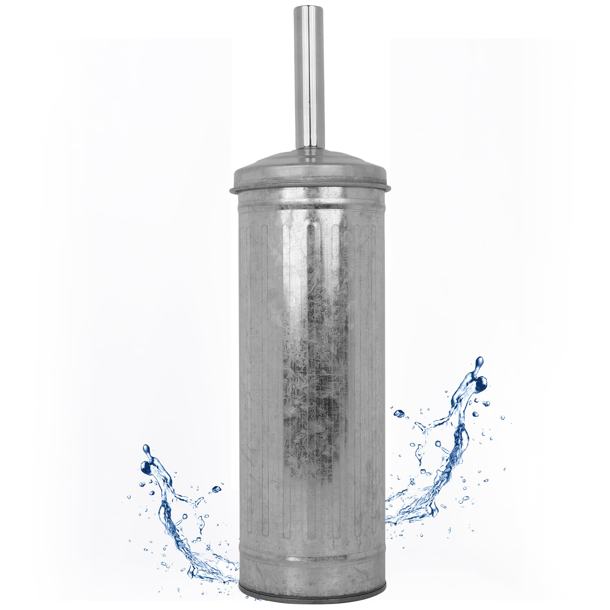 Autumn Alley Galvanized Toilet Brush and Holder – Farmhouse Metal Set