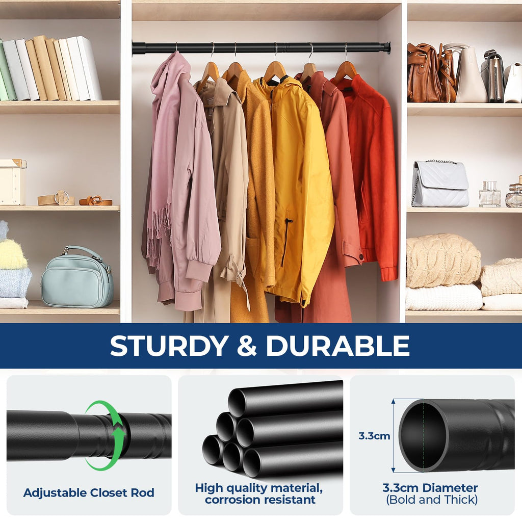 Mavivegue Clothes Rail Wardrobe 43-143 cm Extendable Clothes Rail - image 4