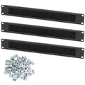 QWORK 19" Server Cabinet Brush Cable Entry Patch Panel Plate