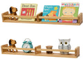 Gieanoo Nursery Floating Shelves | Set of 2 Solid Pine Wood 80cm Bookshelf