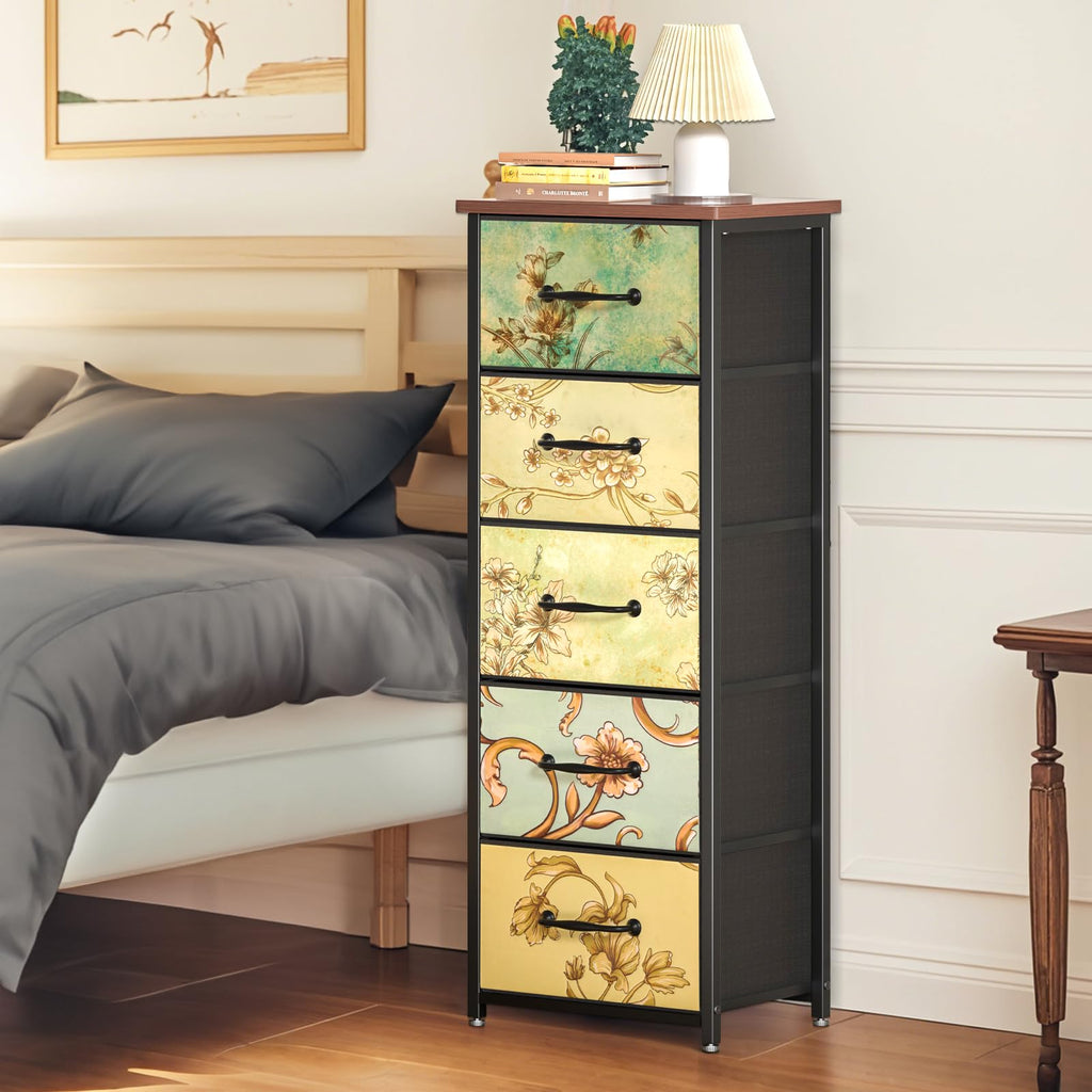 LNZHAO 5 Drawer Tall Chest of Drawers Bedroom - image 2