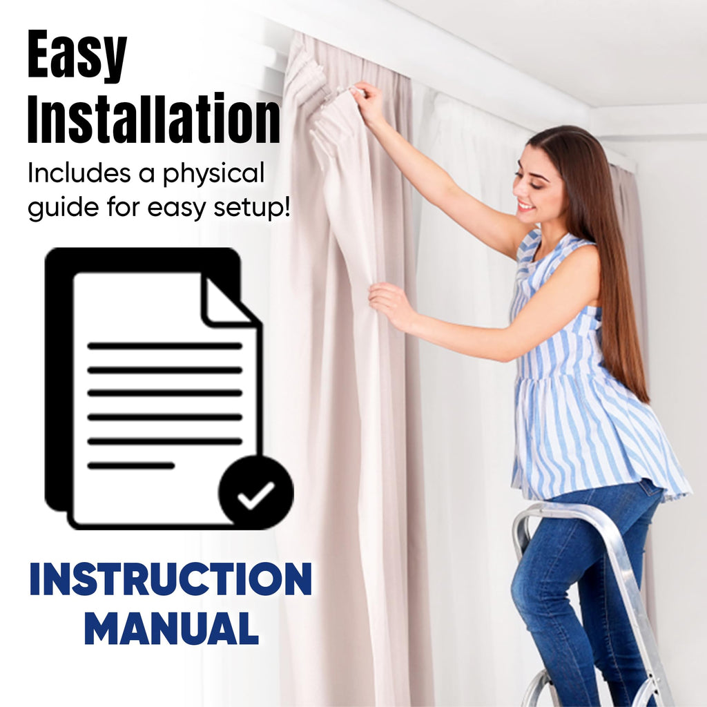 Heavy-Duty Aluminum Ceiling Curtain Track Set - Room Divider