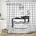 Jolof Store Funny Cat Shower Curtain | Waterproof Polyester – 180x200 cm