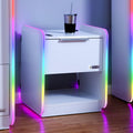 X-Rocker Electra 45cm x 40cm, RGB LED Bedside Table & Drawer - Neo Motion™ Sync App Controlled LED Lights, Wireless Charging, 1 Drawer, Storage Shelf - image 1
