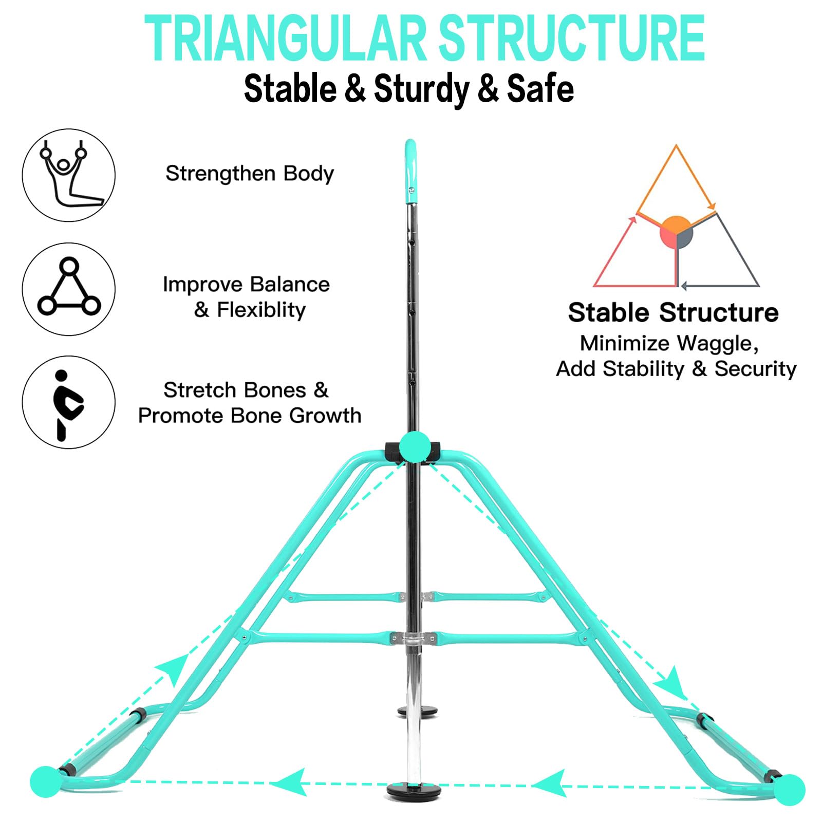Kids Gymnastics Bar – Foldable & Adjustable Home Training Equipment