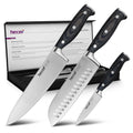 hecef 3-Piece Professional Chef Knife Set | High Carbon Stainless Steel