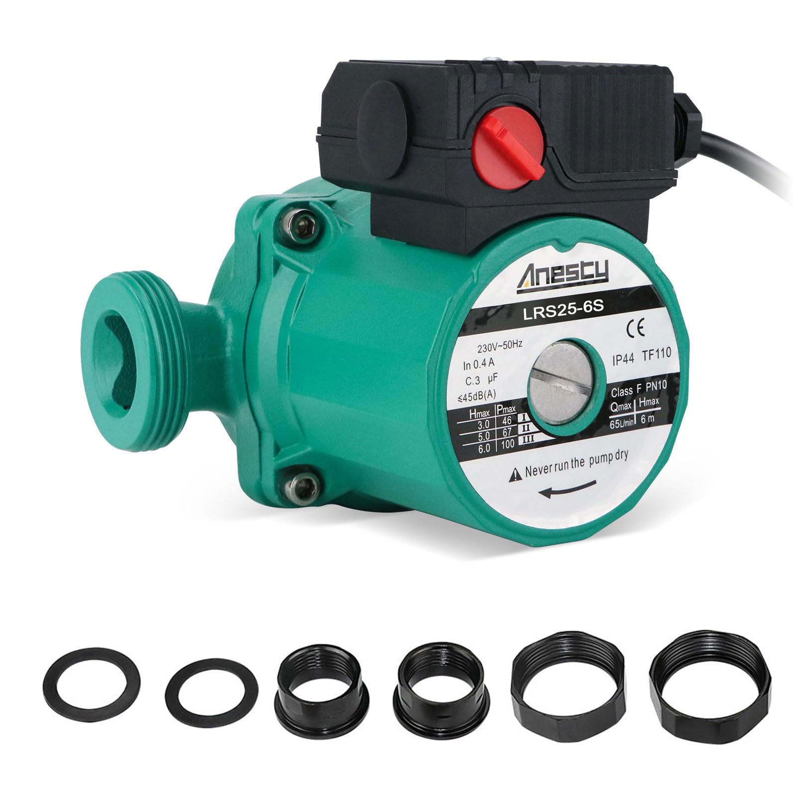 Central Heating Circulator Pump | 3-Speed 100W Boiler Pump