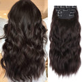 20" Synthetic Curly Clip-in Hair Extensions – Dark Brown