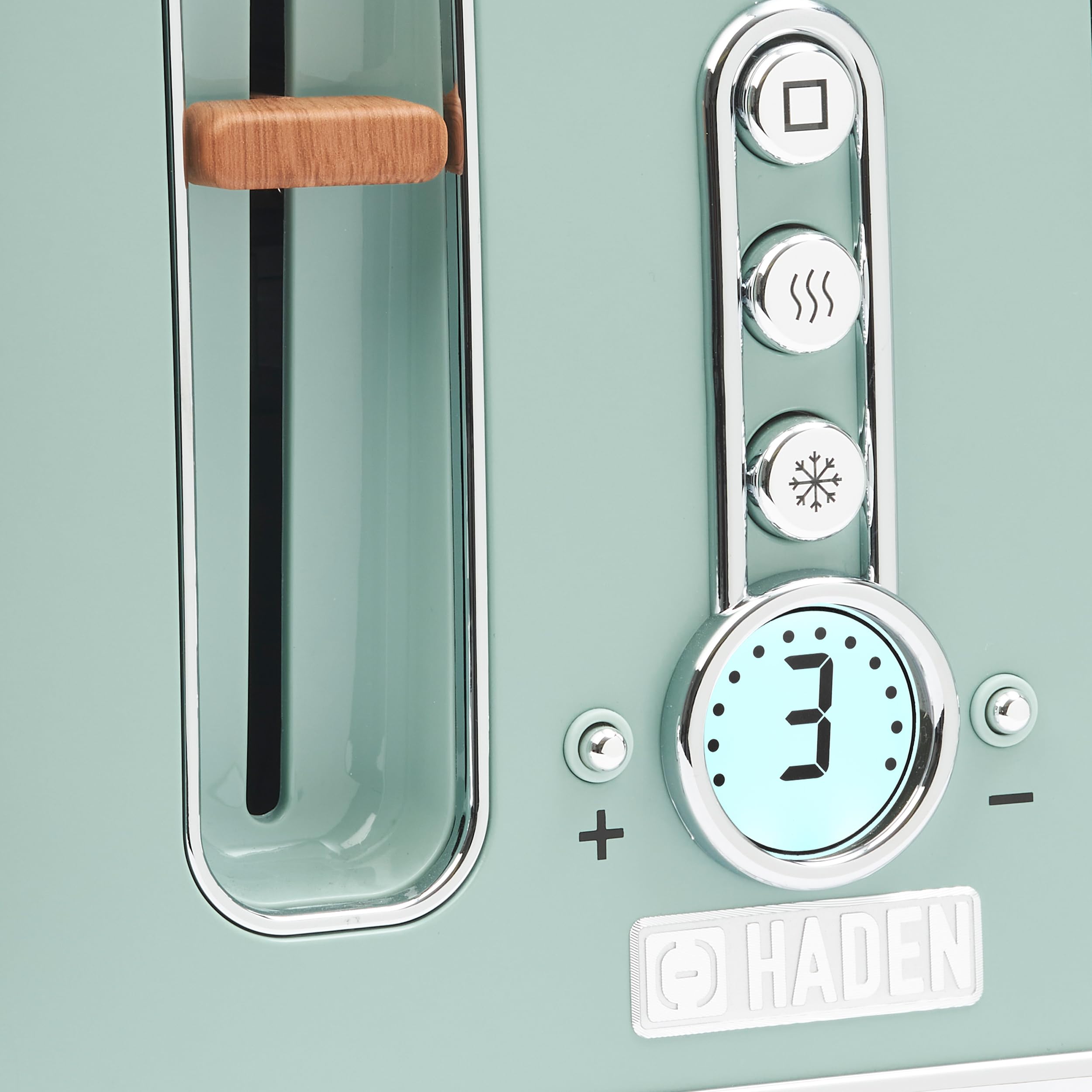 Haden Dorchester 4-Slice Digital Toaster | Sage Green Stainless Steel