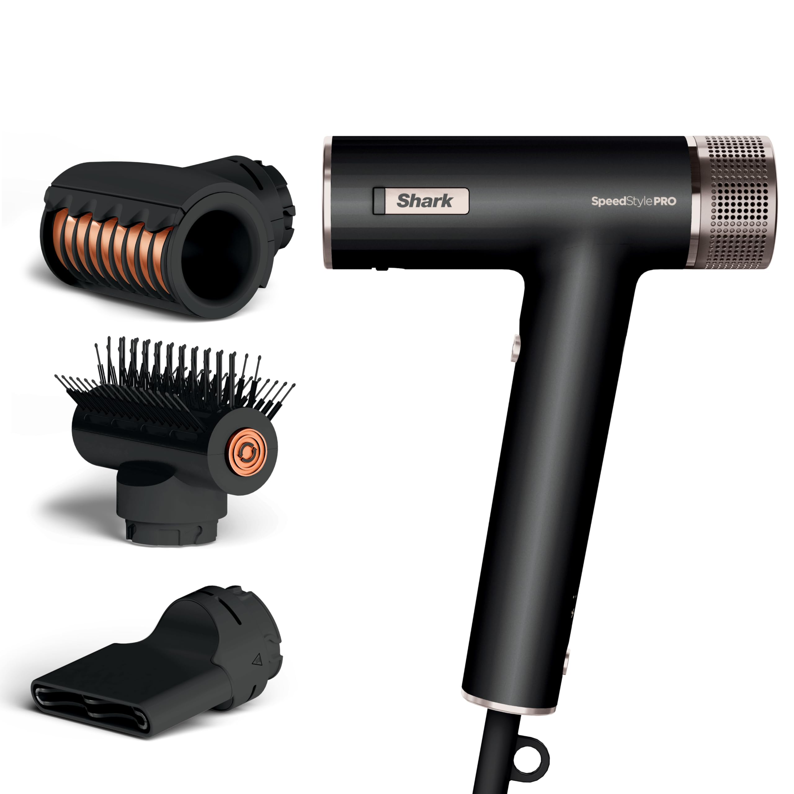 Shark SpeedStyle Pro Hair Dryer | Scalp Shield & 3 Attachments - Black