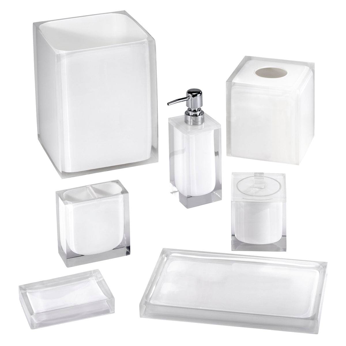 IZOD Resin Bathroom Essentials, White, Lotion Pump/Soap Dispenser - image 4