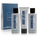 Body & Earth Men's 3-Piece Leather Scent Bath & Body Gift Set