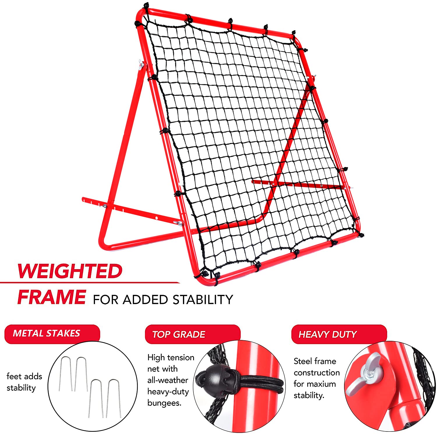 Jolof Store Foldable Soccer Rebounder Net – Adjustable Football Training Aid
