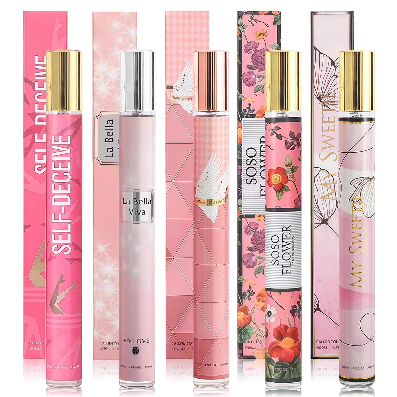 Women's Perfume Gift Set – 5-Pack Floral Fragrance Mist